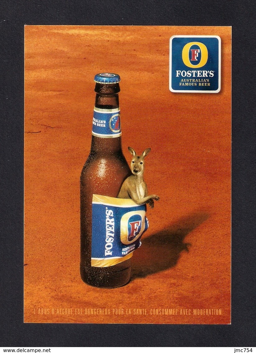 Carte à Pub.   Bière FOSTER'S   Australia's Famous Beer.   Kangourou. - Advertising