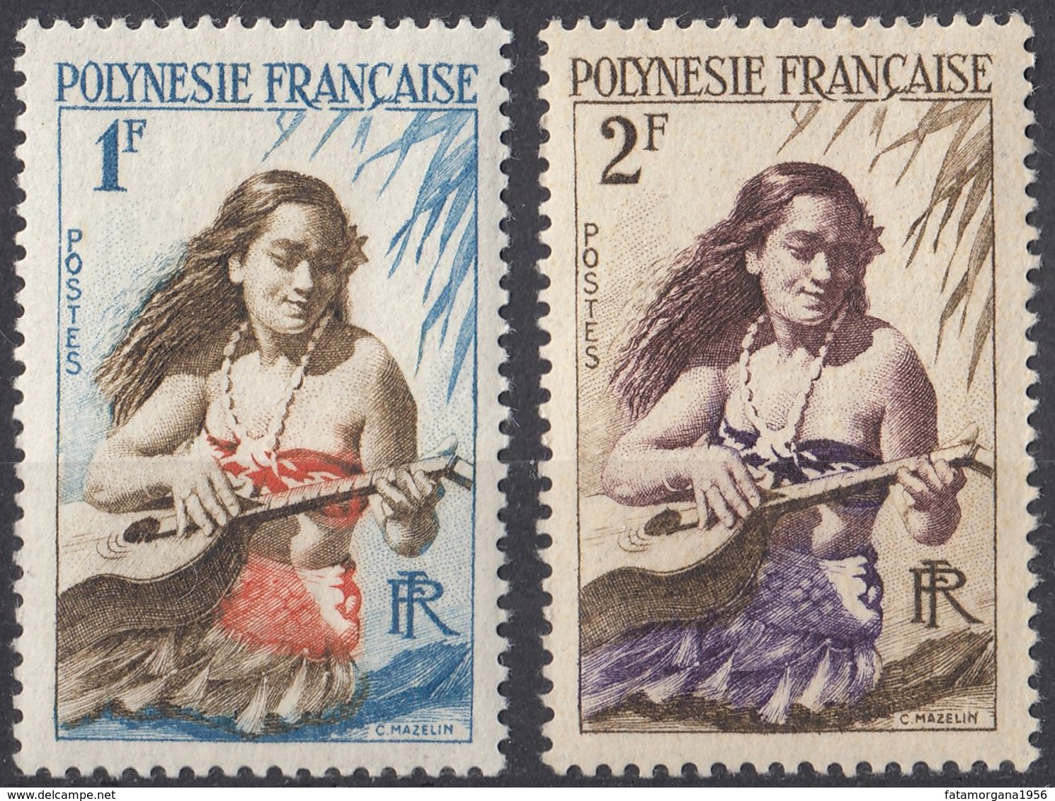 POLYNESIE Française - 1958/1960 - Lotto Di 2 Valori Nuovi MNH: Yvert 3 E 4. - Nuovi