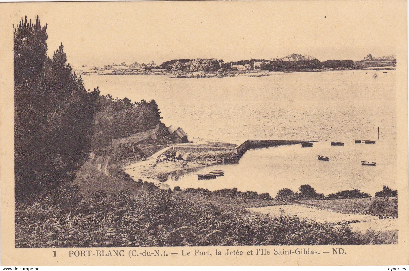 PORT-BLANC - Le Port, La Jetée Et L'ile Saint-Gildas - TBE - Autres & Non Classés