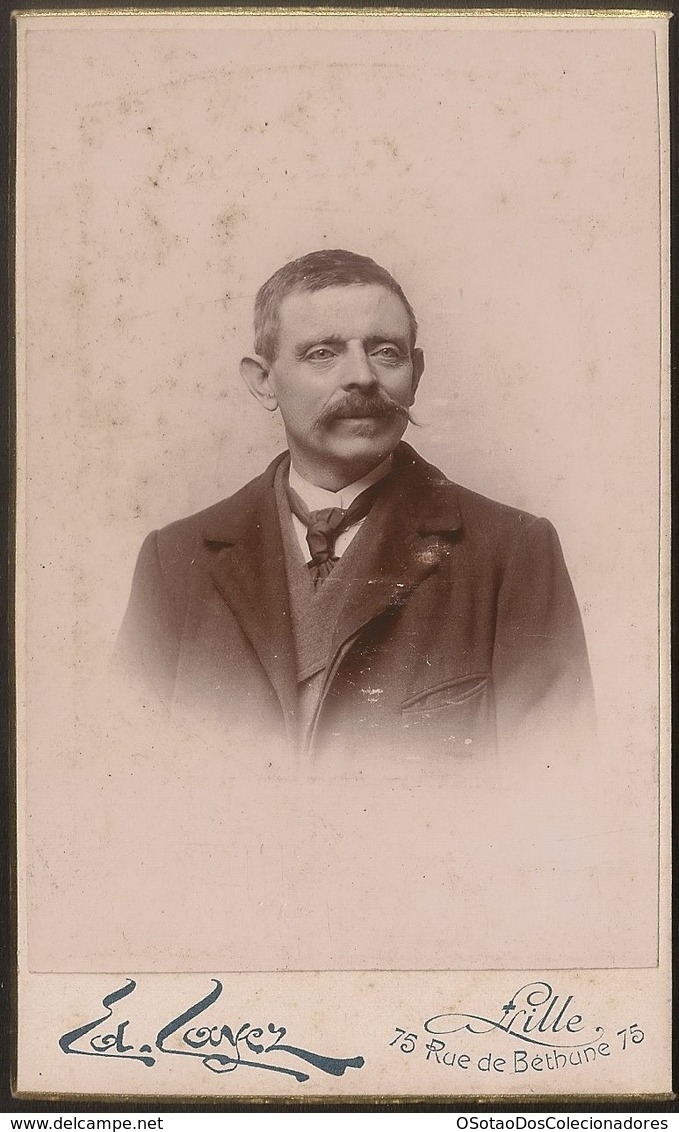 Old Photo (10,5cmx6,3cm) Old Photograph Men - Cayez Photographie Des Beaux-Arts - France Lille - Photo Ancienne Homme - Oud (voor 1900)