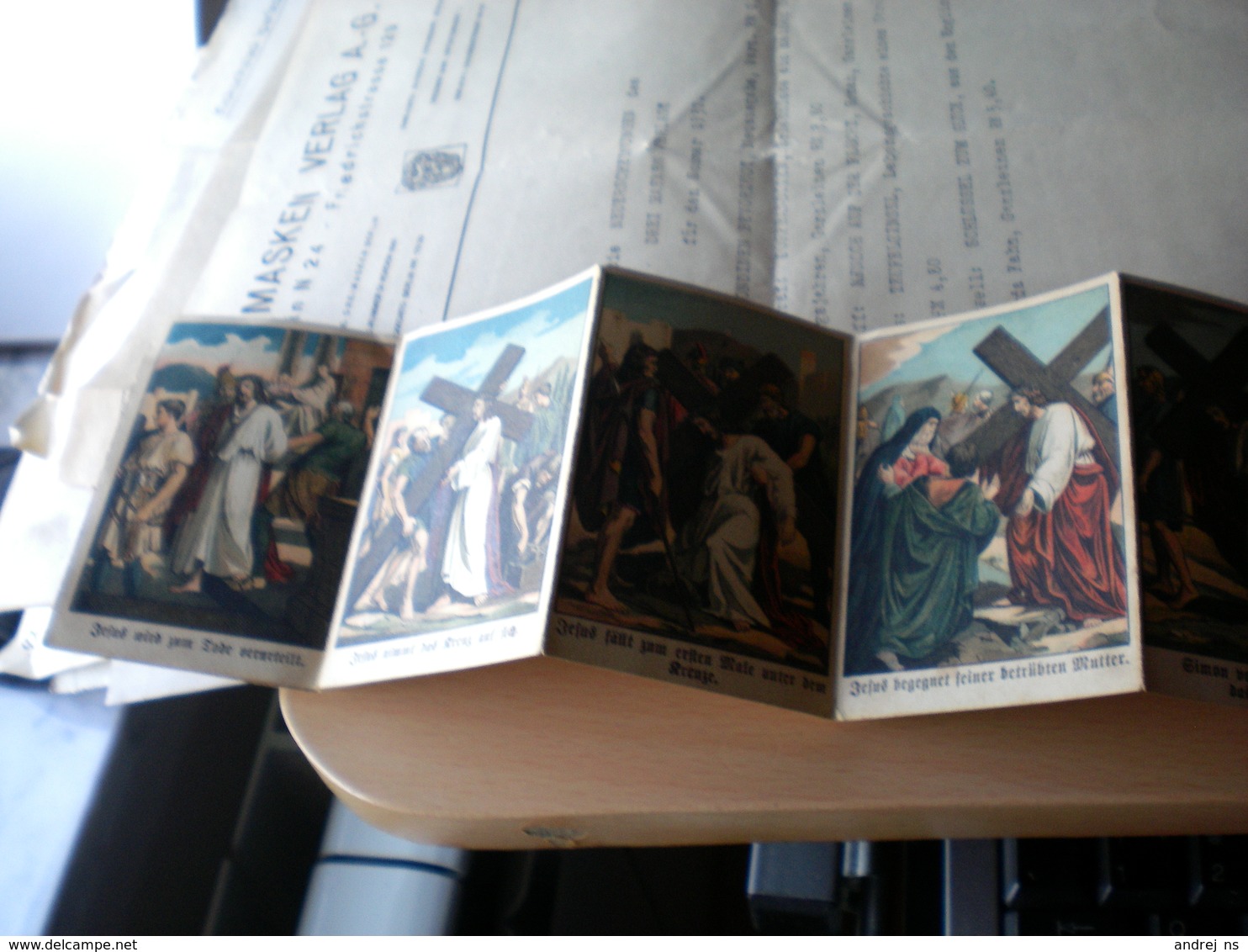 Mini Book Der Hl Kreuzweg Unserer Herrn U Heilandes Jesus Christus Old Mini Book - Cristianesimo