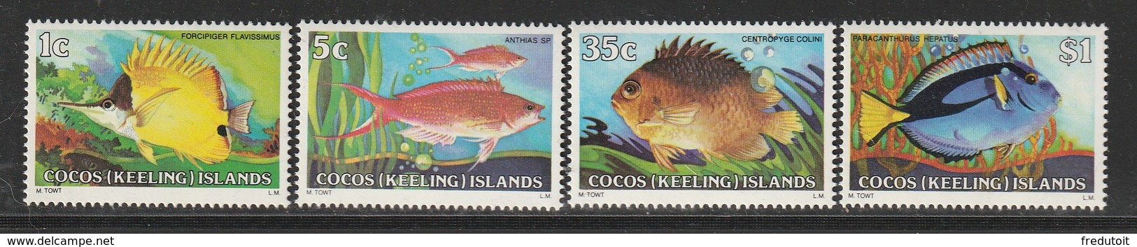 COCOS - N° 34/7 ** (1979)  POISSONS - Cocos (Keeling) Islands