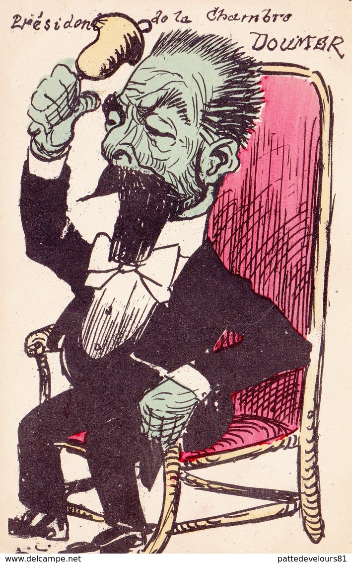 CPA Caricature Satirique Politique P. DOUMER Cloche Bell Président De La Chambre Illustrateur ( 2 Scans) - Satiriques