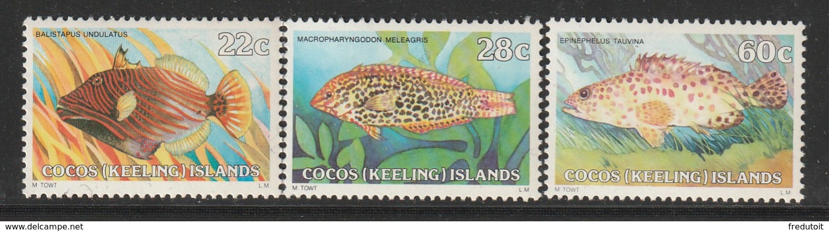 COCOS - N° 50/2 ** (1980)  POISSONS - Cocos (Keeling) Islands