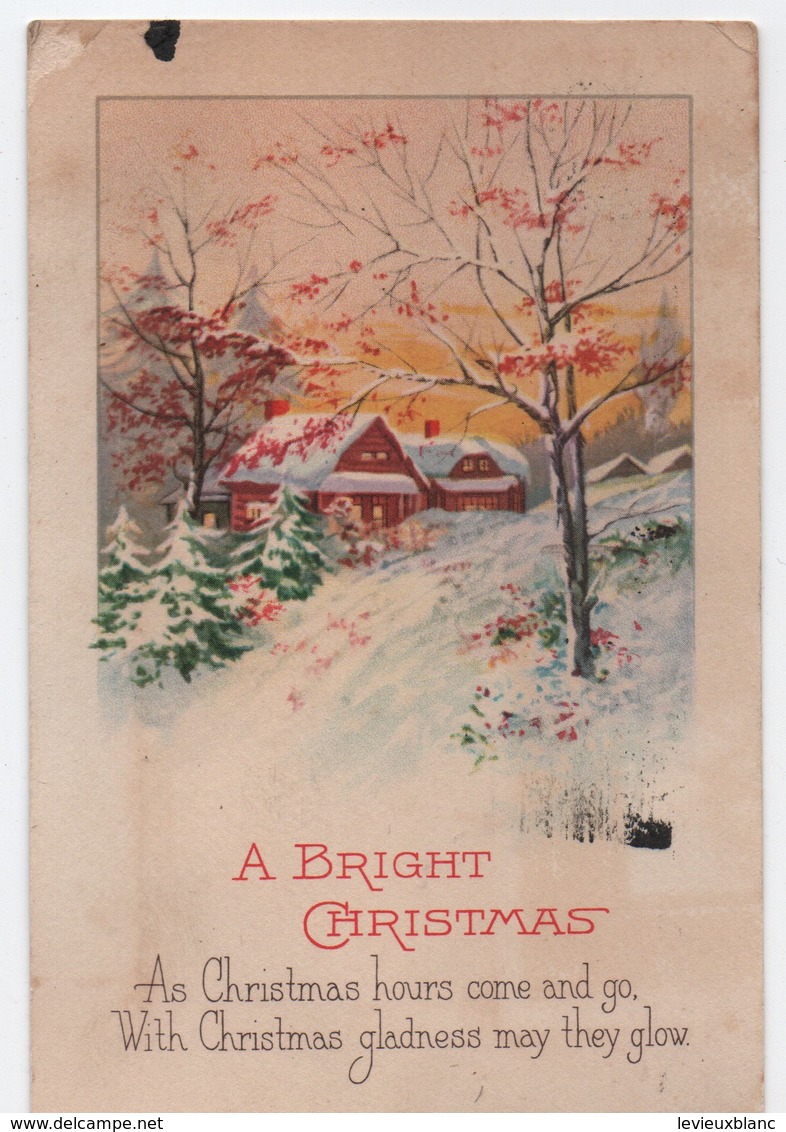 Carte De Voeux/A Bright Christmas/ Carte Postale/ Canada / Verdun/Chalets  Sous La Neige/ Vers 1925  CVE156 - Nieuwjaar