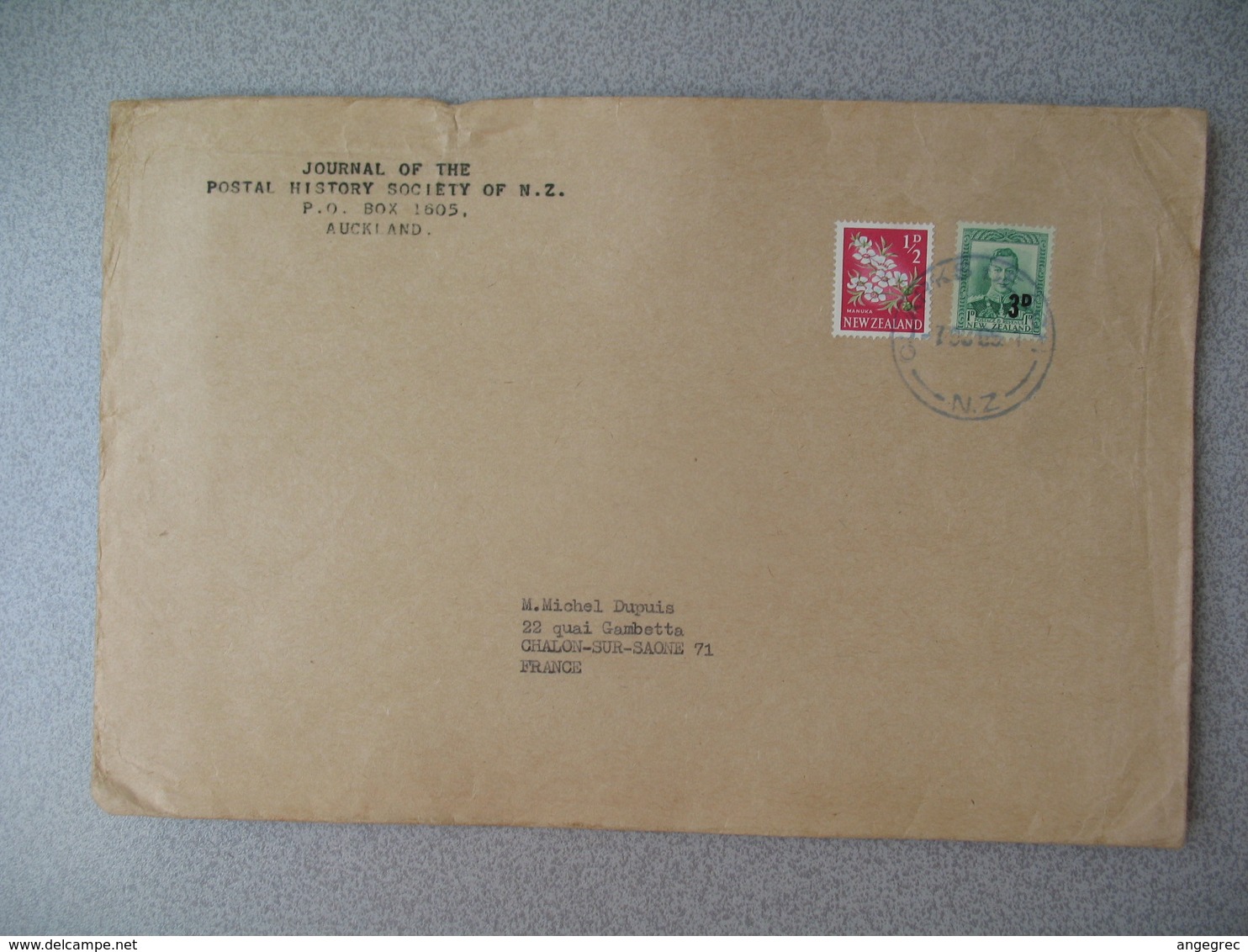 Nouvelle-Zélande Auckland 1965 Lettre Journal Of Postal History Pour La France - New Zealand Cover ( Timbre Fleur ...) - Covers & Documents