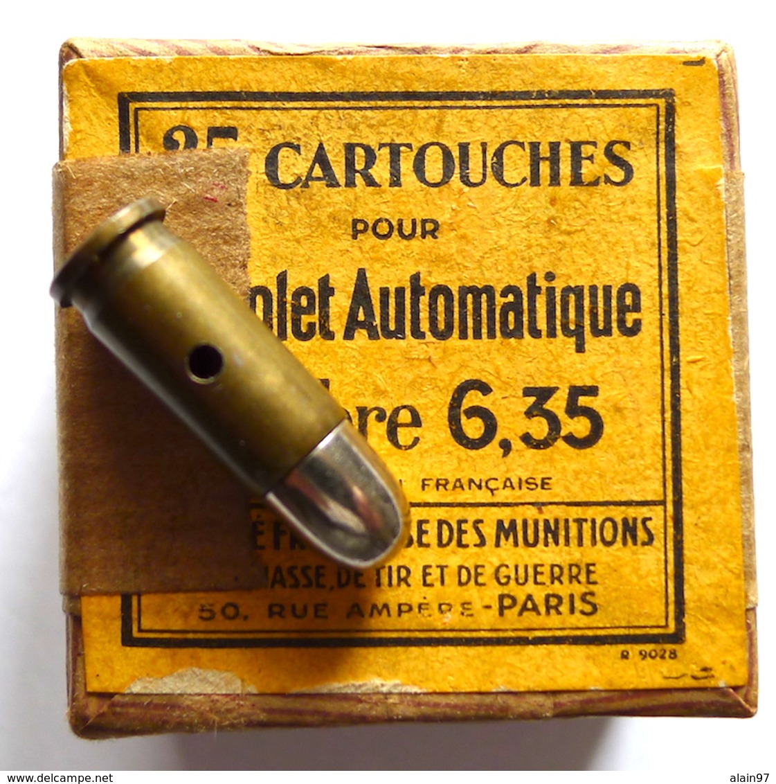 BOITE DE 25 CARTOUCHES 6,35 MM SFM NEUTRALISÉES. - Armes Neutralisées