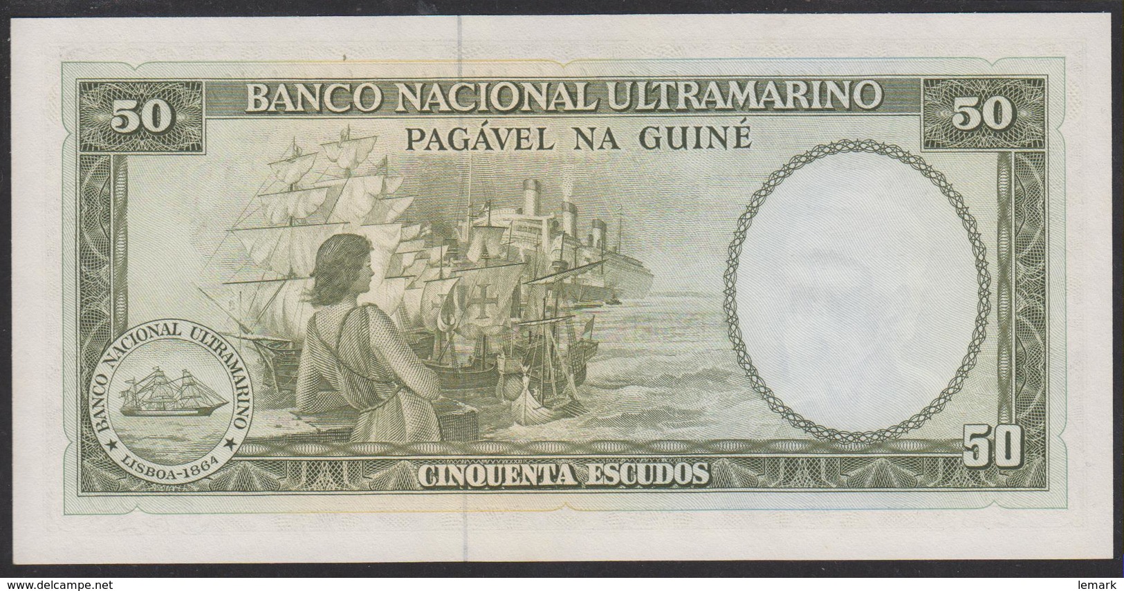 Portuguese Guinea 50 Escudos 1971 P44a Sign: Administrator Luis Esteves Fernandes UNC - Guinee-Bissau