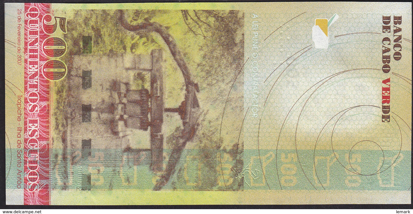 Cape Verde 500 Escudos 2007 P69a UNC - Cape Verde