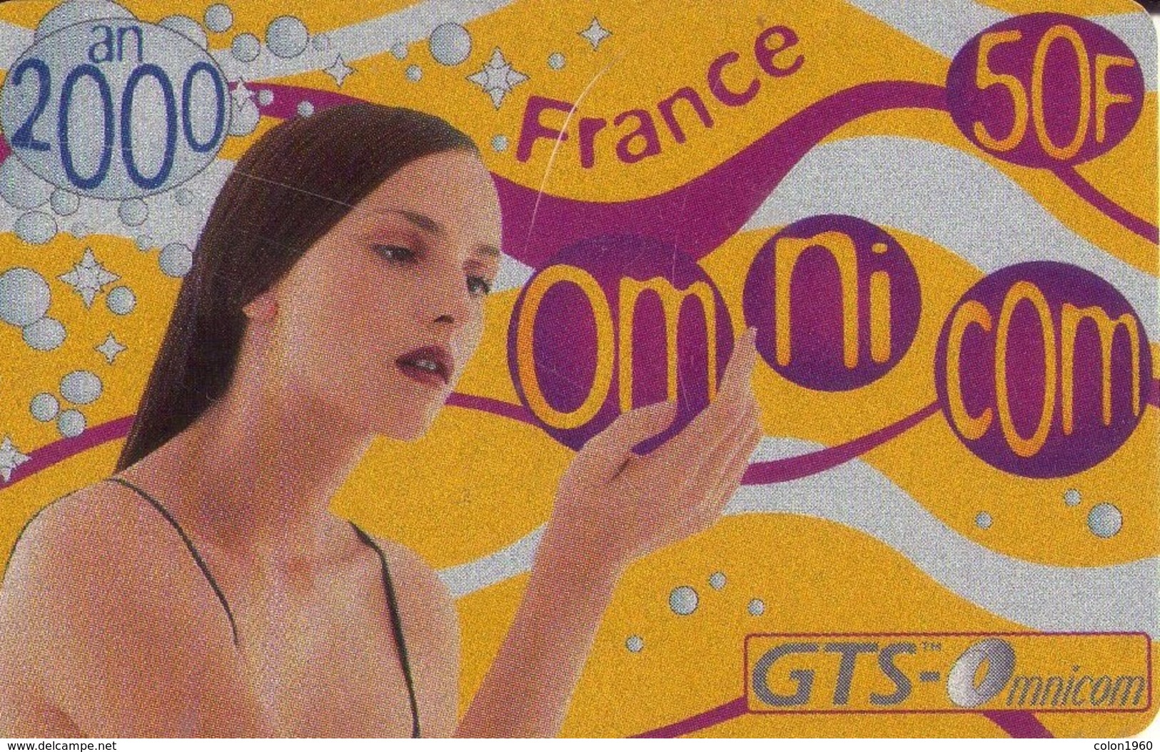 TARJETA TELEFONICA DE FRANCIA (PREPAGO). Young Woman France An 2000 50F. SERIE 7213. FR-R-OM-039B. (804) - Otros & Sin Clasificación