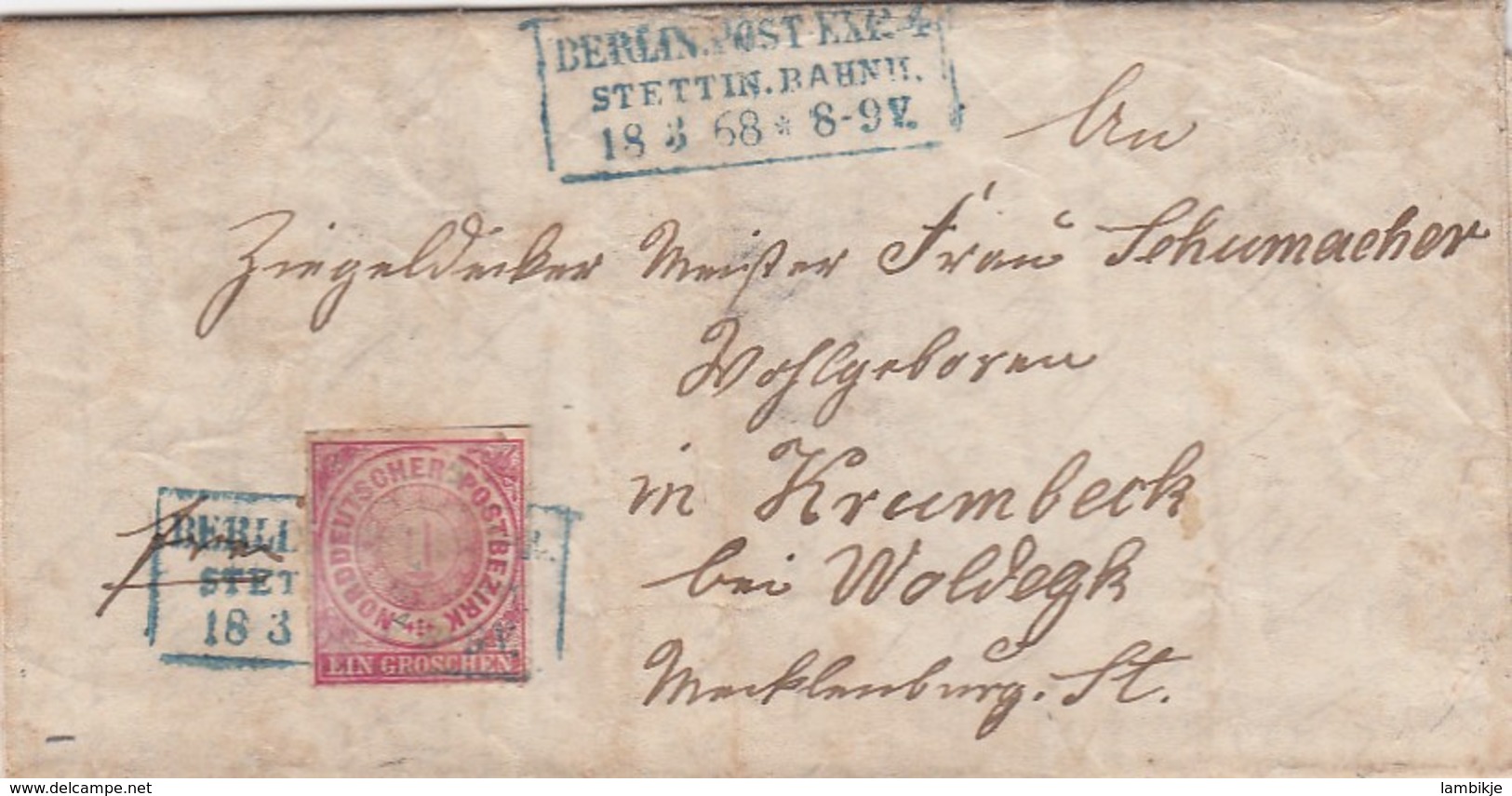 AD Nord Deutscher Postbezirk Brief 1868 - Other & Unclassified