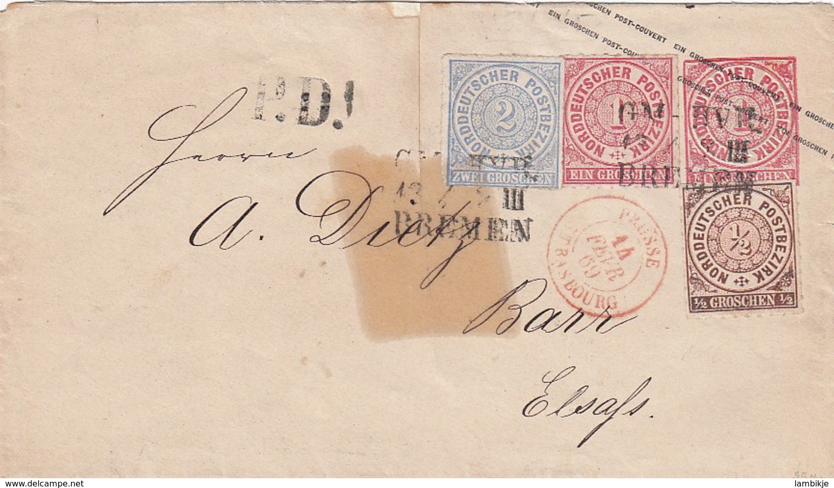 AD Nord Deutscher Postbezirk Brief 1869 - Sonstige & Ohne Zuordnung