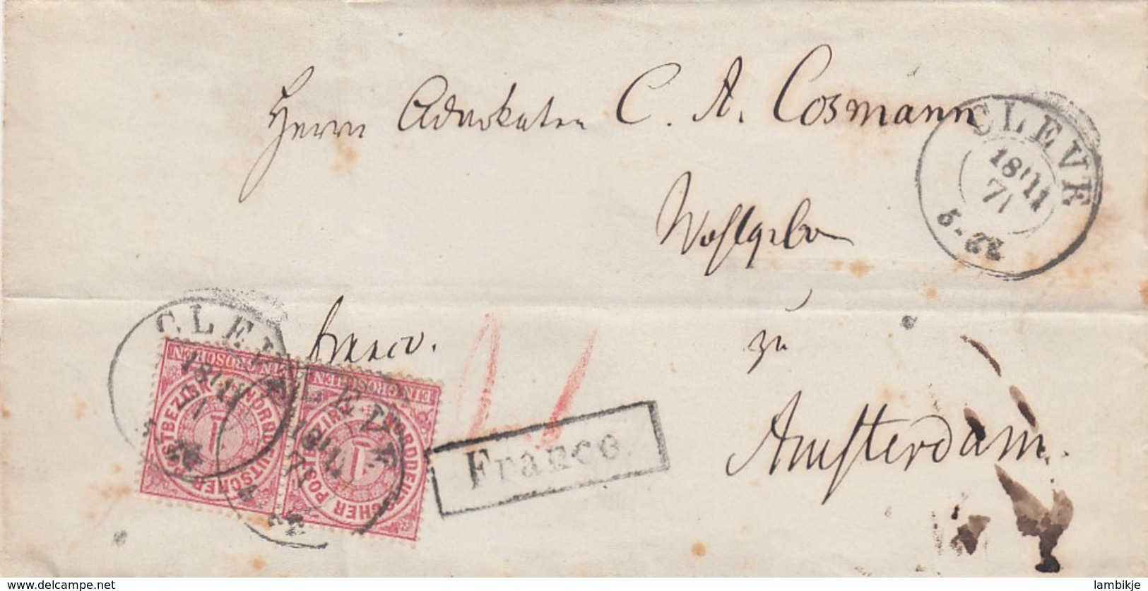 AD Nord Deutscher Postbezirk Brief 1871 - Other & Unclassified