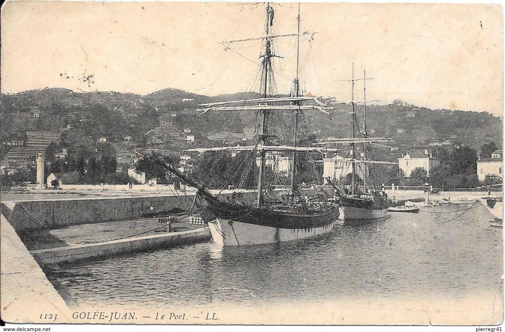 CPA-1908-06-GOLFE-JUAN-VALLAURIS-Le PORT-VOILIERS A QUAI-BE- - Vallauris