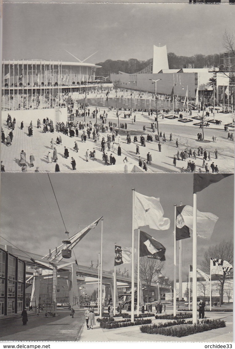 CPSM Bruxelles - Exposition Universelle De Bruxelles 1958 - Dépliant De 10 CPSM En Noir Et Blanc - Weltausstellungen