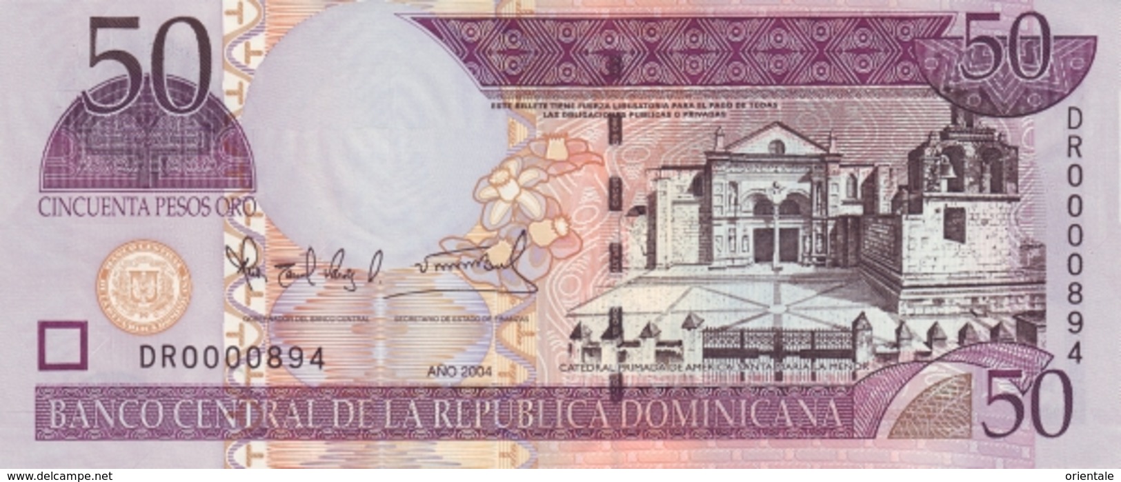 DOMINICAN REPUBLIC P. 170c 50 P 2004 UNC - Repubblica Dominicana