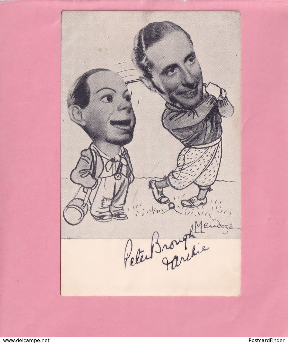Peter Brough & Archie BBC Radio Ventriloquist Hand Signed Photo - Unclassified