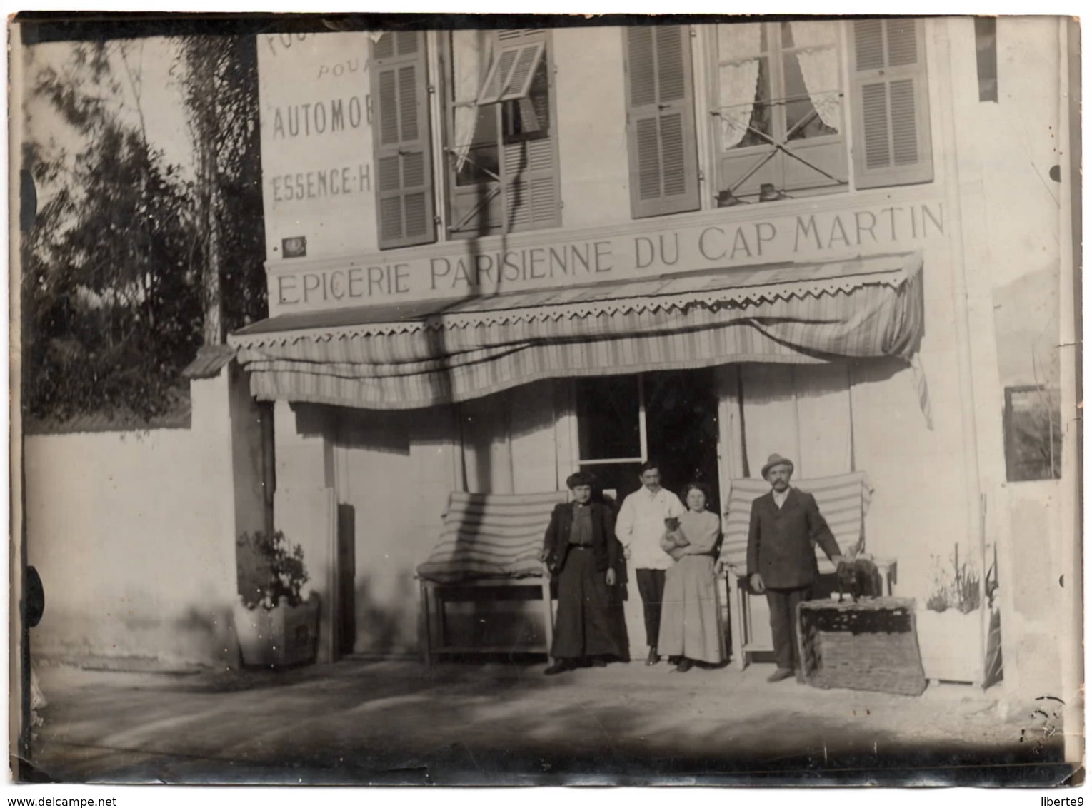 Roquebrune Cap Martin Menton 1910 Gde Photo - épicerie Parisienne Du - Lieux