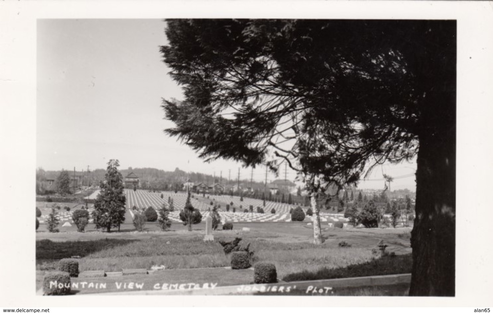 Vancouver(?) BC Canada, Mountain View Cemetery Soldiers' Plot, C1940s/50s Vintage Postcard - Vancouver