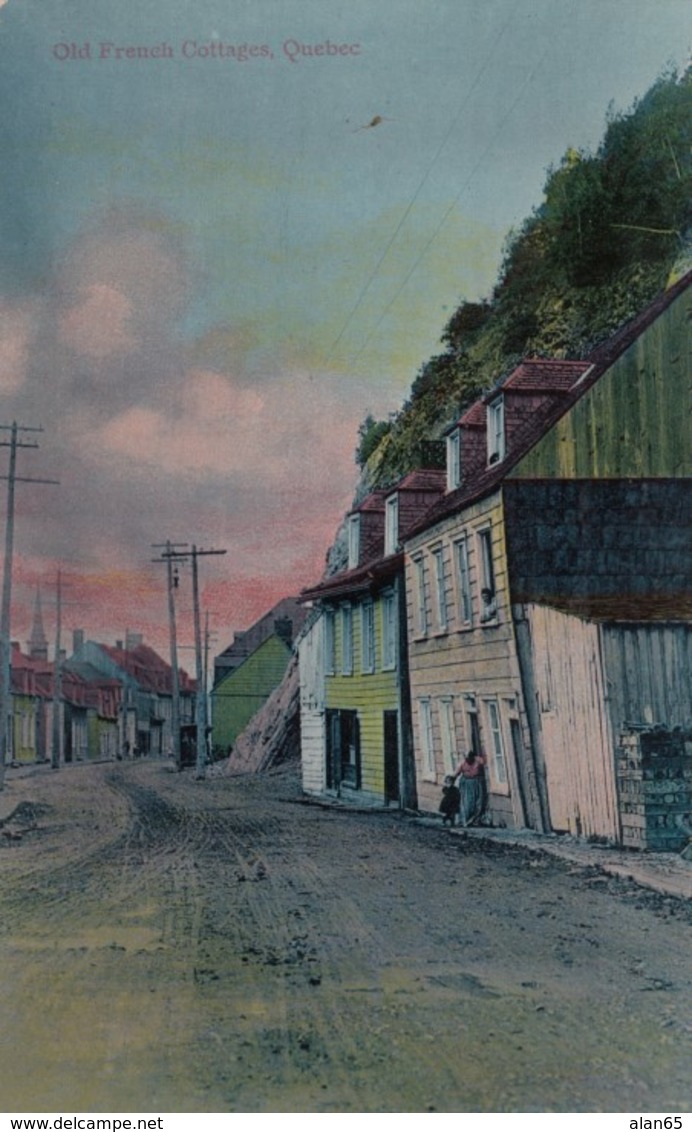 Quebec Canada, Old French Cottages, C1900s/10s Vintage Postcard - Other & Unclassified