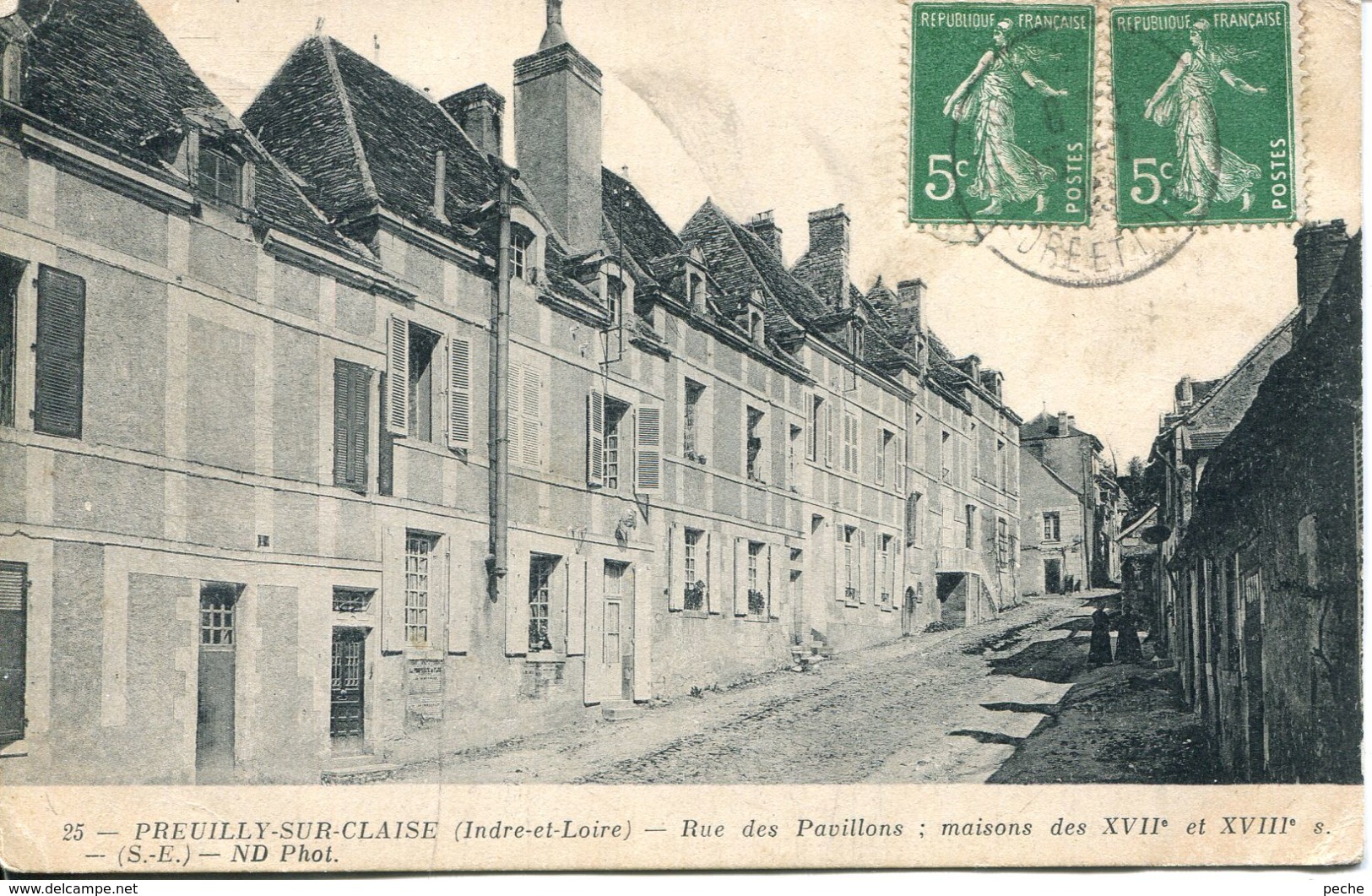 N°73885 -cpa Preuilly Sur Claise -rue Des Pavillons- - Altri & Non Classificati