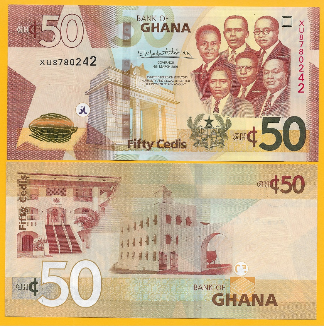 Ghana 50 Cedis P-new 2019 UNC Banknote - Ghana