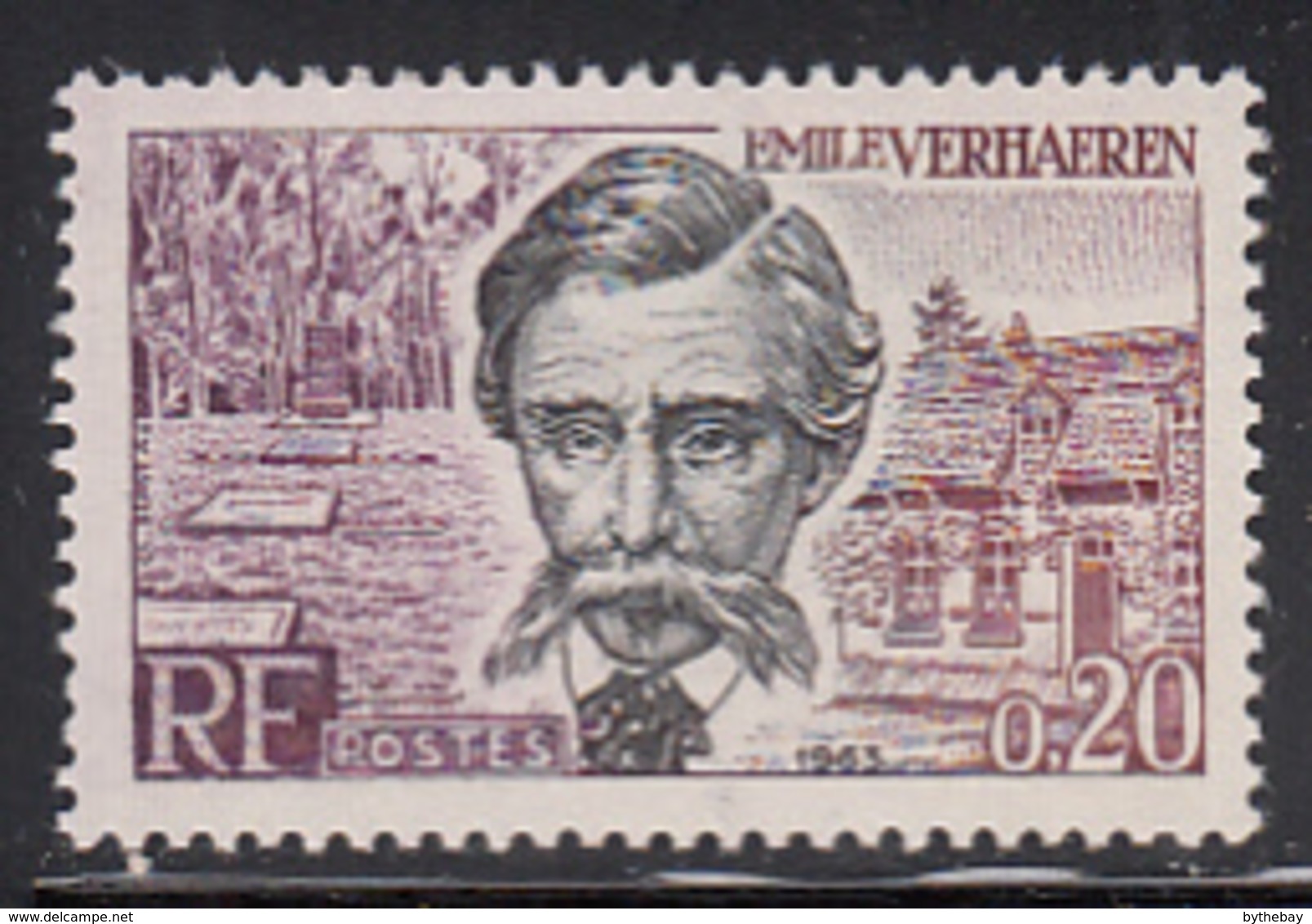 France 1963 MNH Sc 1060 20c Emile Verhaeren - Ongebruikt