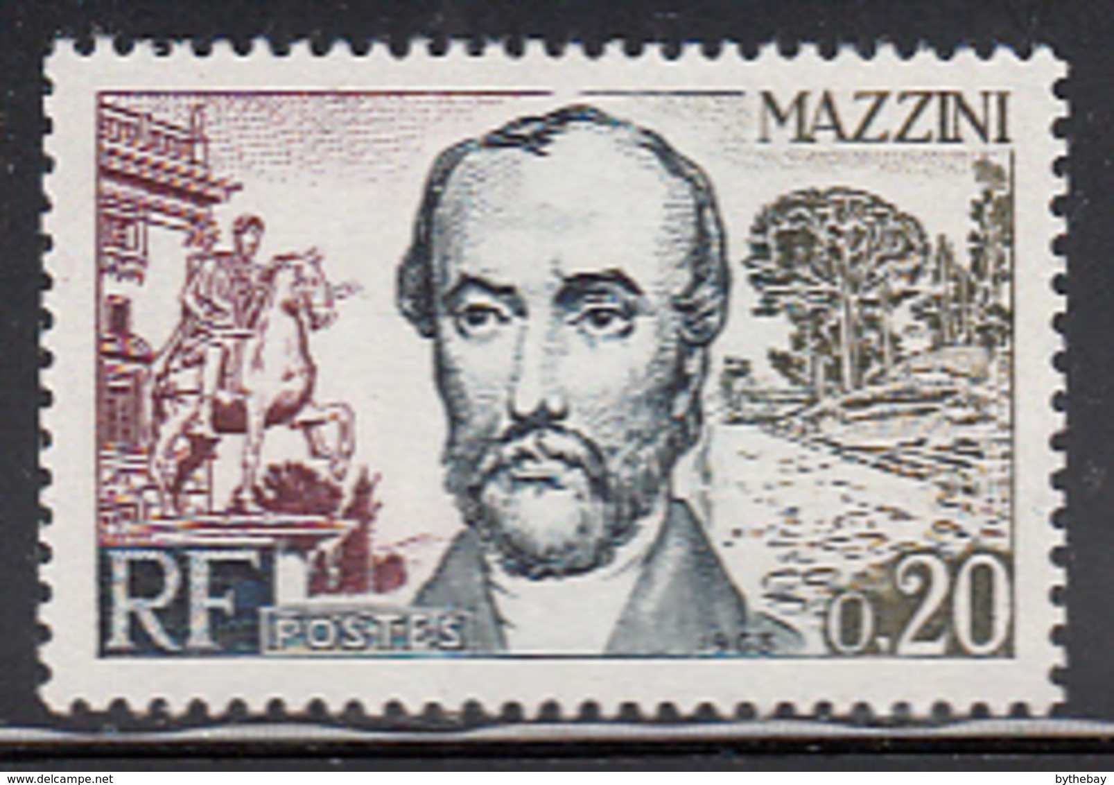 France 1963 MNH Sc 1061 20c Giuseppe Mazzini - Neufs