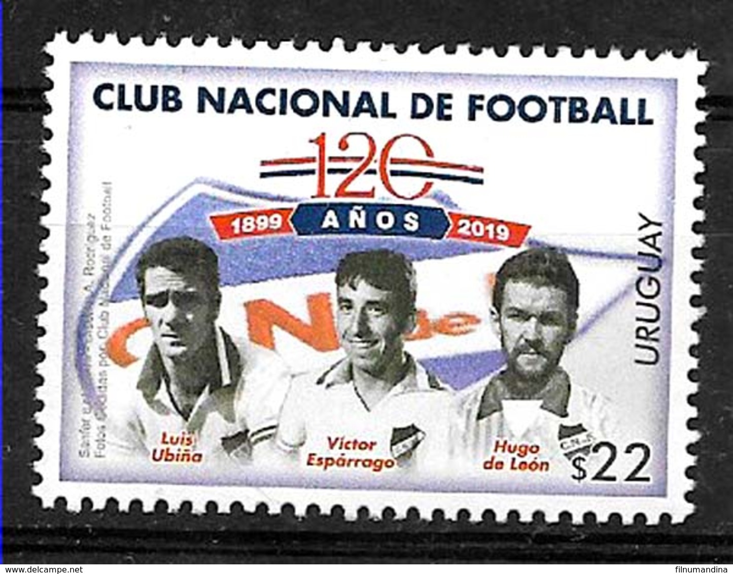 URUGUAY 2019 SPORTS,FOOTBALL SOCCER NATIONAL FOOTBALL CLUB PLAYERS NEUFS,MINT MNH,POSTFRICHH - Unused Stamps