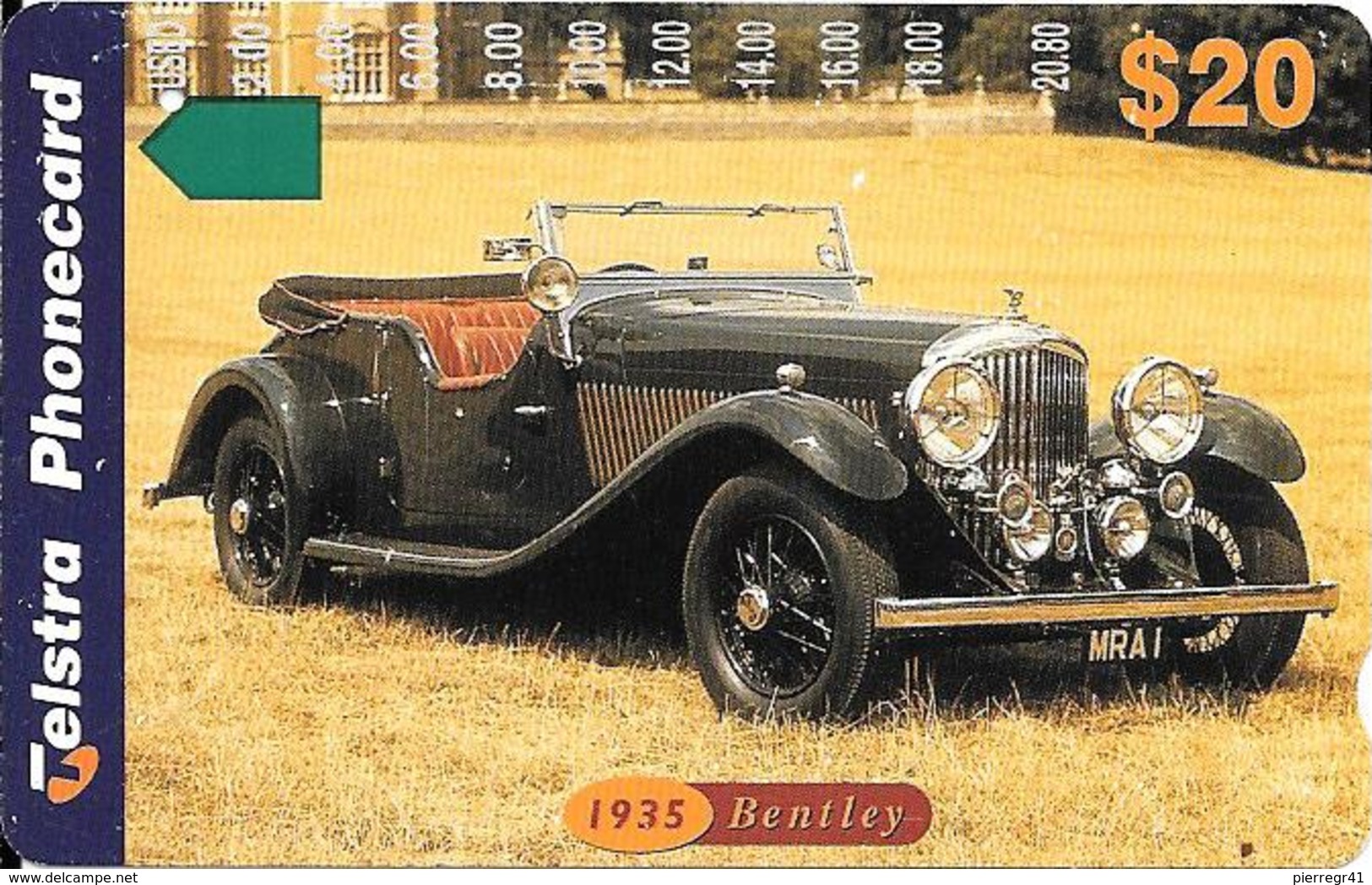 CARTE-MAGNETIQUE-AUSTRALIE-20$-1993-AUTOMOBILE BENTLEY 1935-TBE- - Voitures