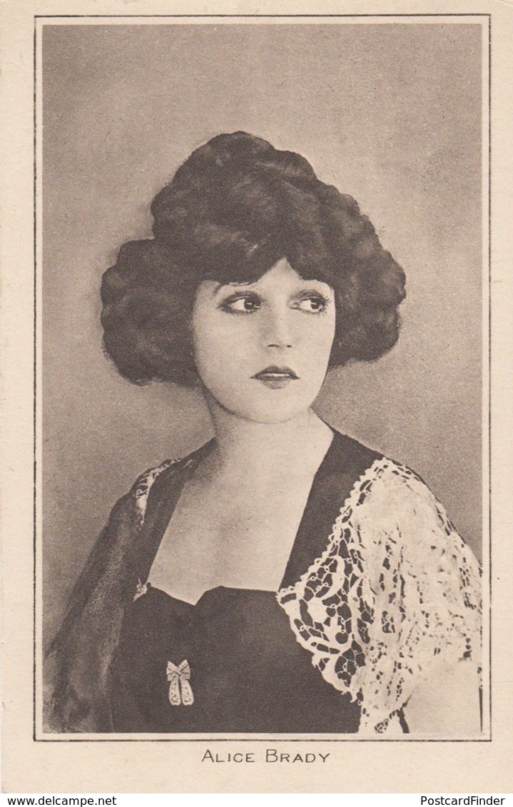 Alice Brady Silent Movie Actress Antique Postcard - Actors