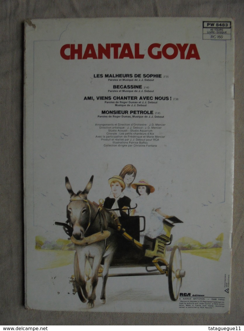 Ancien - Livre Disque Vinyle 45 T Chante Avec Chantal Goya Vol. 3 4 Titres 1980 - 45 T - Maxi-Single