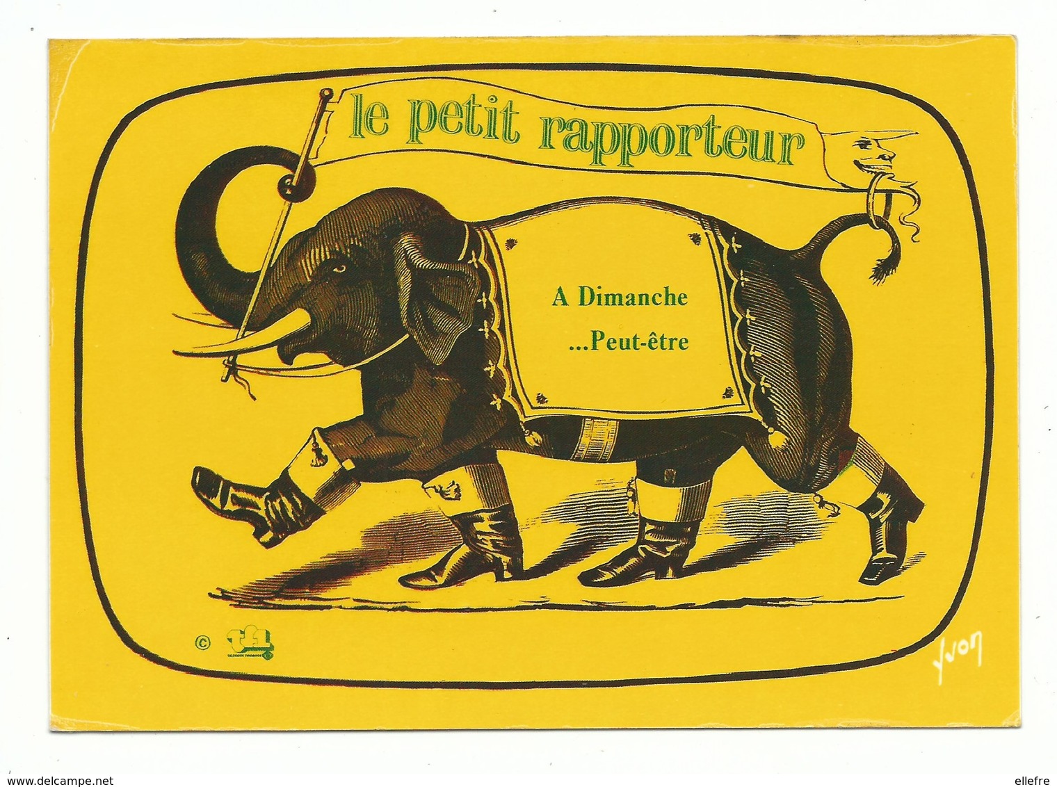 CPSM Télévision TF1 Emission De Jacques Martin Le Petit Rapporteur A Dimanche. Elephant Bottes..yvon Non Voyagée - Sonstige & Ohne Zuordnung