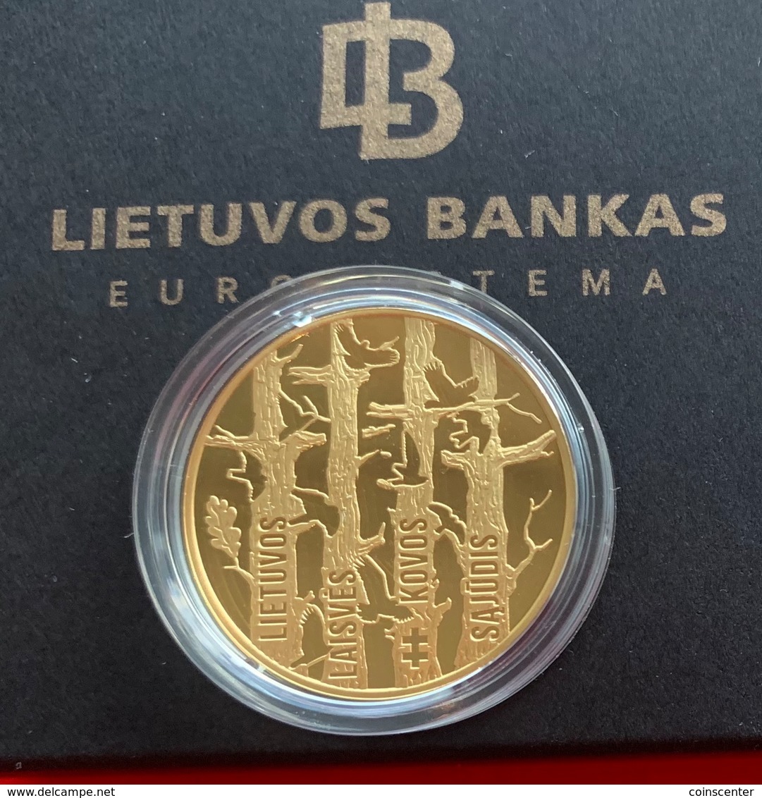 Lithuania 50 Euro 2019 "Movement For The Struggle For Freedom" AU Gold PROOF - Lithuania