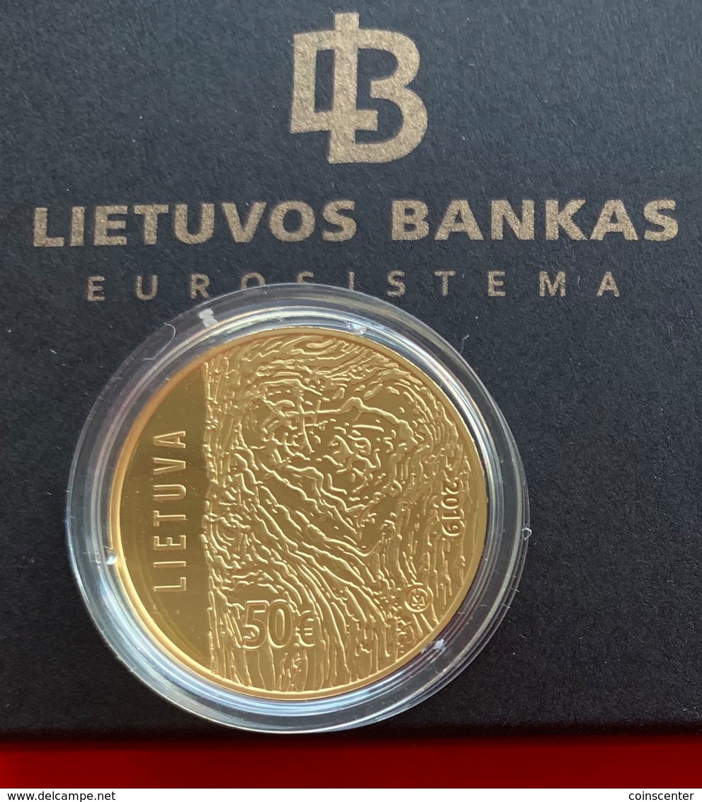 Lithuania 50 Euro 2019 "Movement For The Struggle For Freedom" AU Gold PROOF - Lithuania
