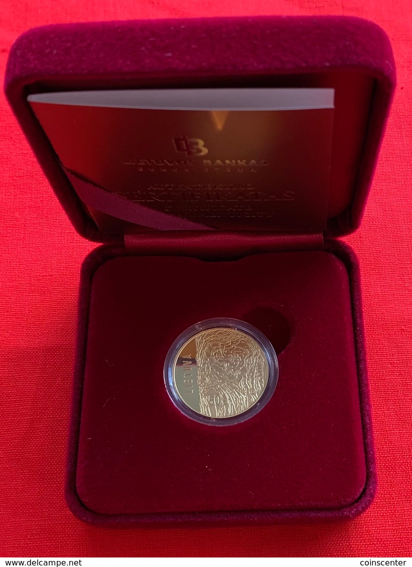 Lithuania 50 Euro 2019 "Movement For The Struggle For Freedom" AU Gold PROOF - Lithuania