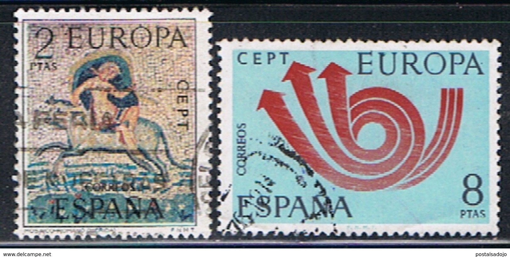(2E 442) ESPAÑA // YVERT 1779, 1780  // EDIFIL   2125, 2126 //  1973 - Usados