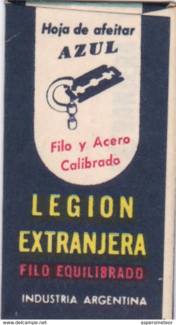 LEGION EXTRANGERA, INDUSTRIA ARGENTINA. RAZOR BLADE LAME DE RAISOR HOJA DE AFEITAR. CIRCA 1930s - BLEUP - Scheermesjes