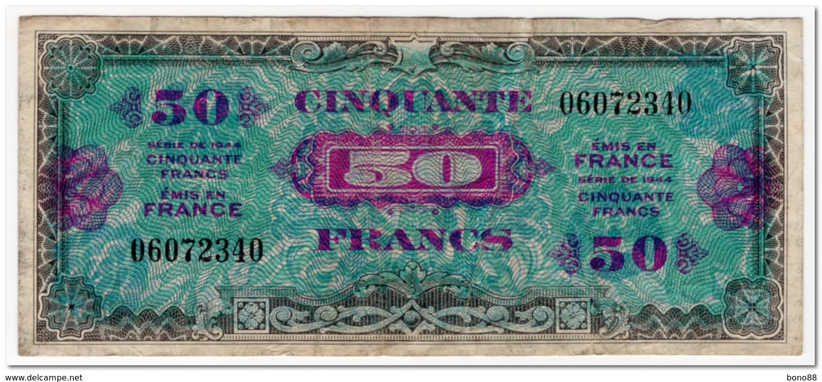 FRANCE,50 FRANCS,1944,P.117,VF - Other & Unclassified