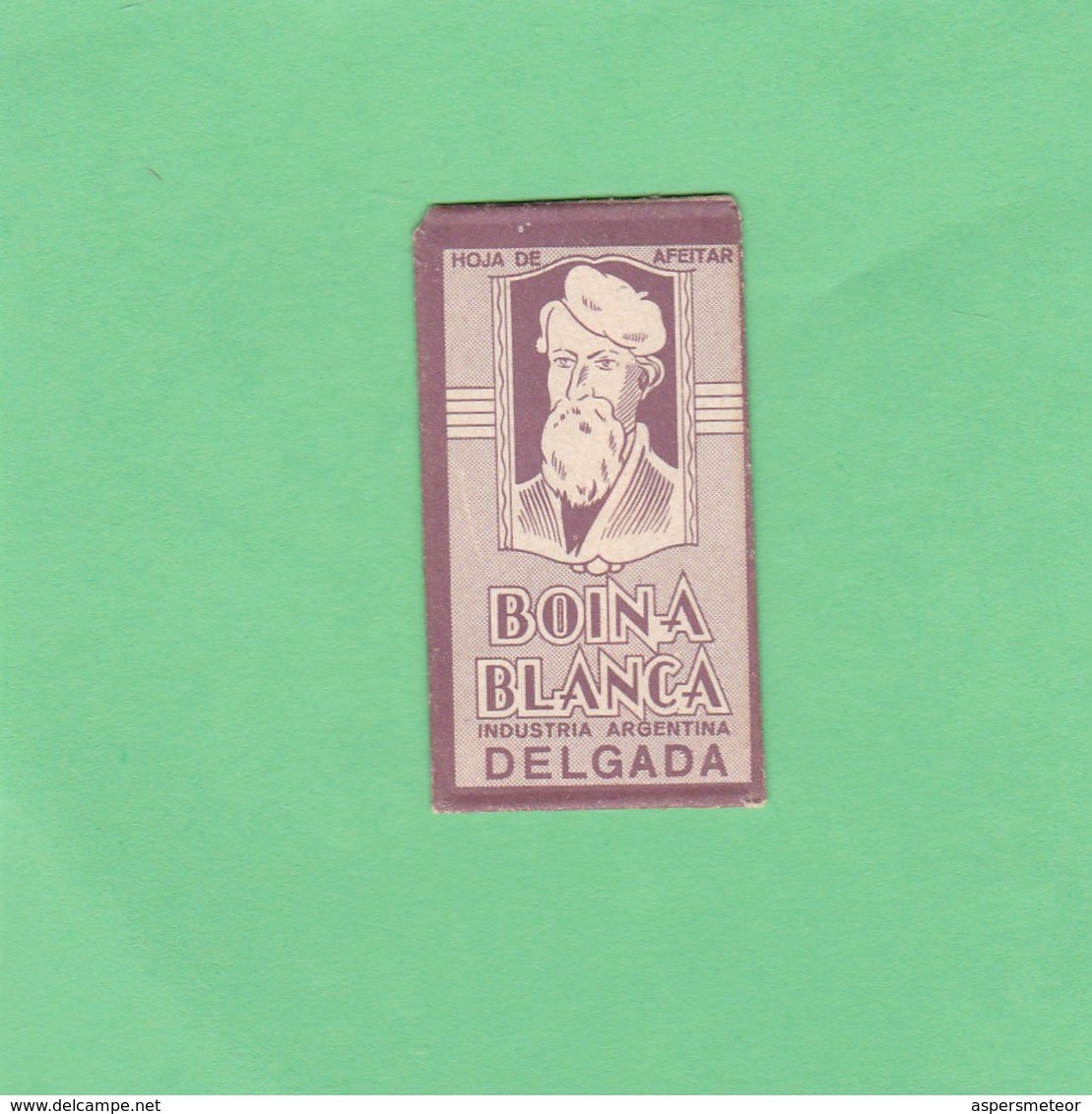 BOINA BLANCA DELGADA. INDUSTRIA ARGENTINA. CIRCA 1940'S. RAZOR BLADE LAME DE RAISOR HOJA DE AFEITAR - BLEUP - Scheermesjes