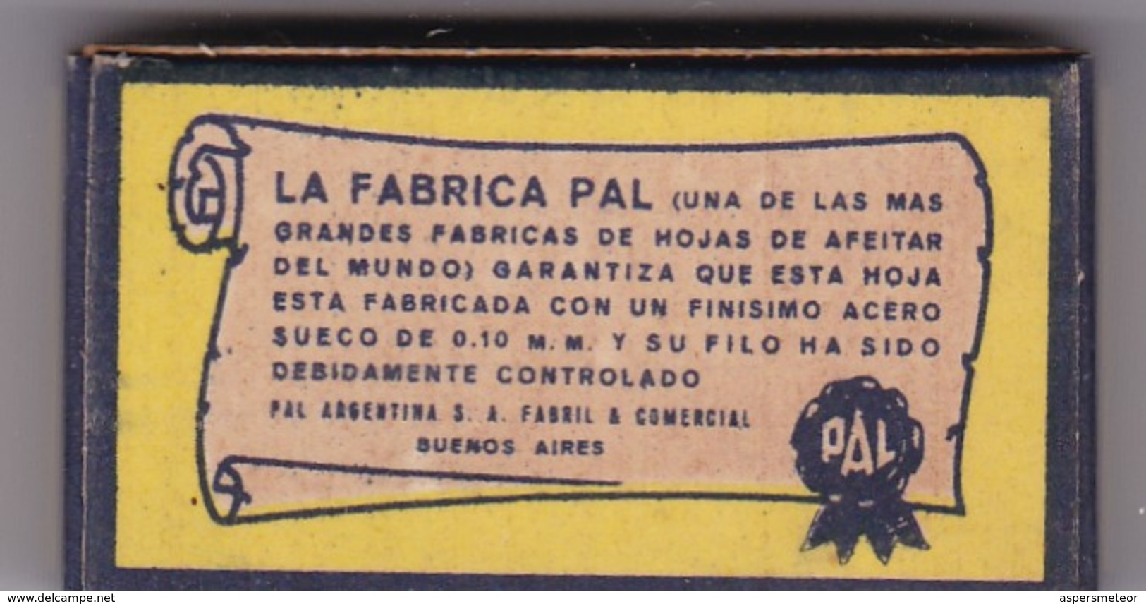 PESO PLUMA. PAQUETE 10 HOJAS INDUSTRIA ARGENTINA- CIRCA 1940'S. RAZOR BLADE LAME DE RAISOR HOJA DE AFEITAR - BLEUP - Lamette Da Barba