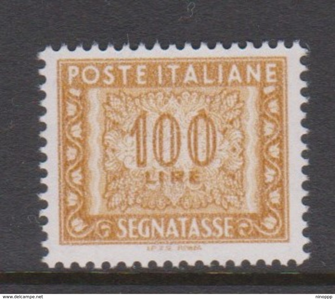 Italy  PD 122 1991 Postage Due 100 Lire Ochre ,mint Never  Hinged - Taxe