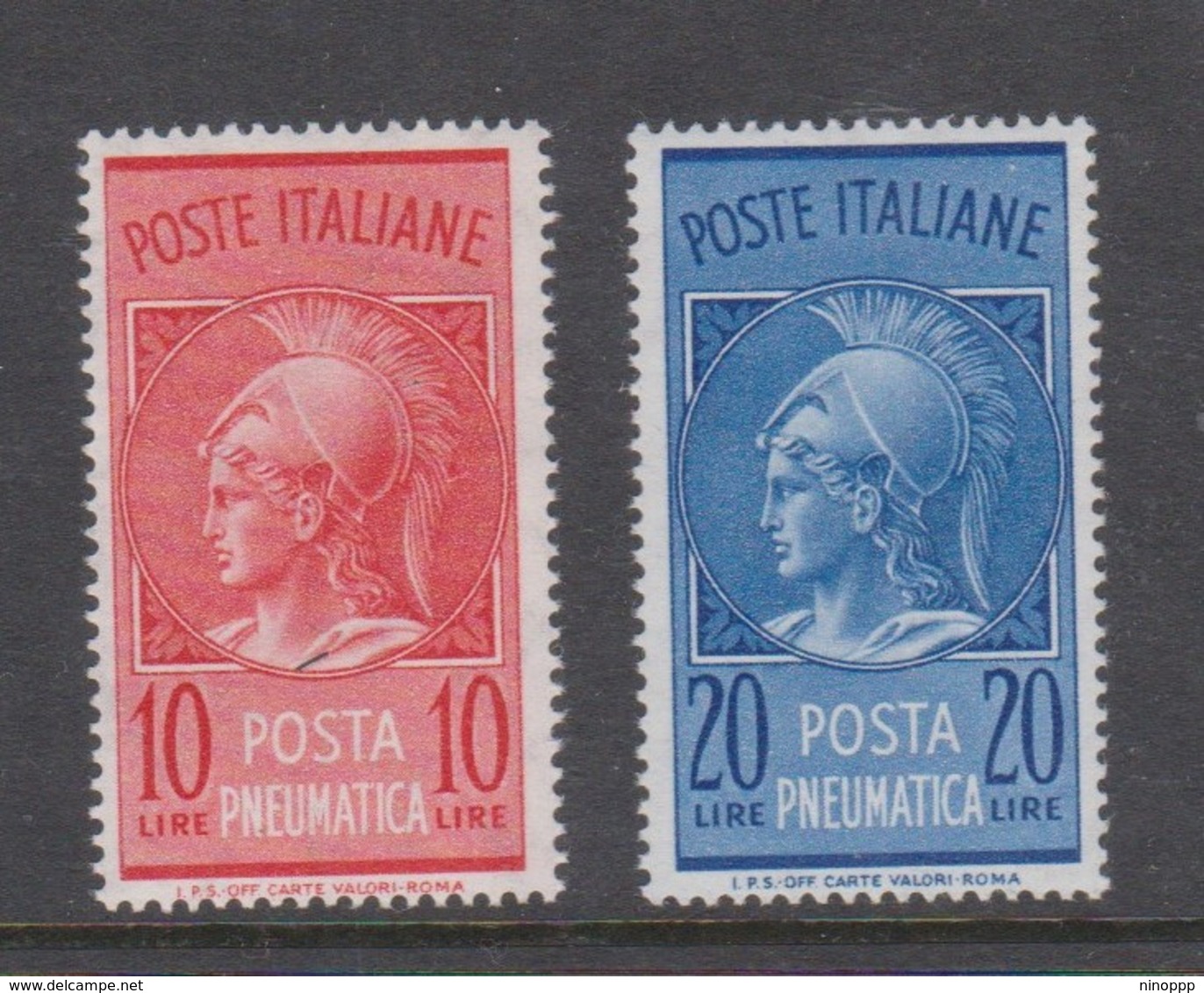 Italy PNP 20-21 1958 Pneumatic Post 10 Lire Red ,mint Never  Hinged - Express/pneumatic Mail