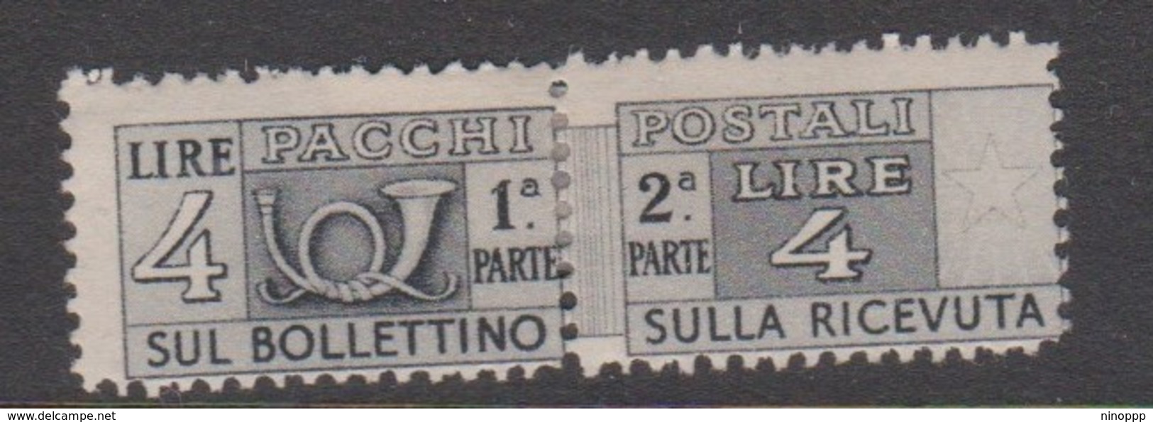 Italy PP 71 1946-51 Parcel Post 4l Grey Mint  Hinged - Postal Parcels