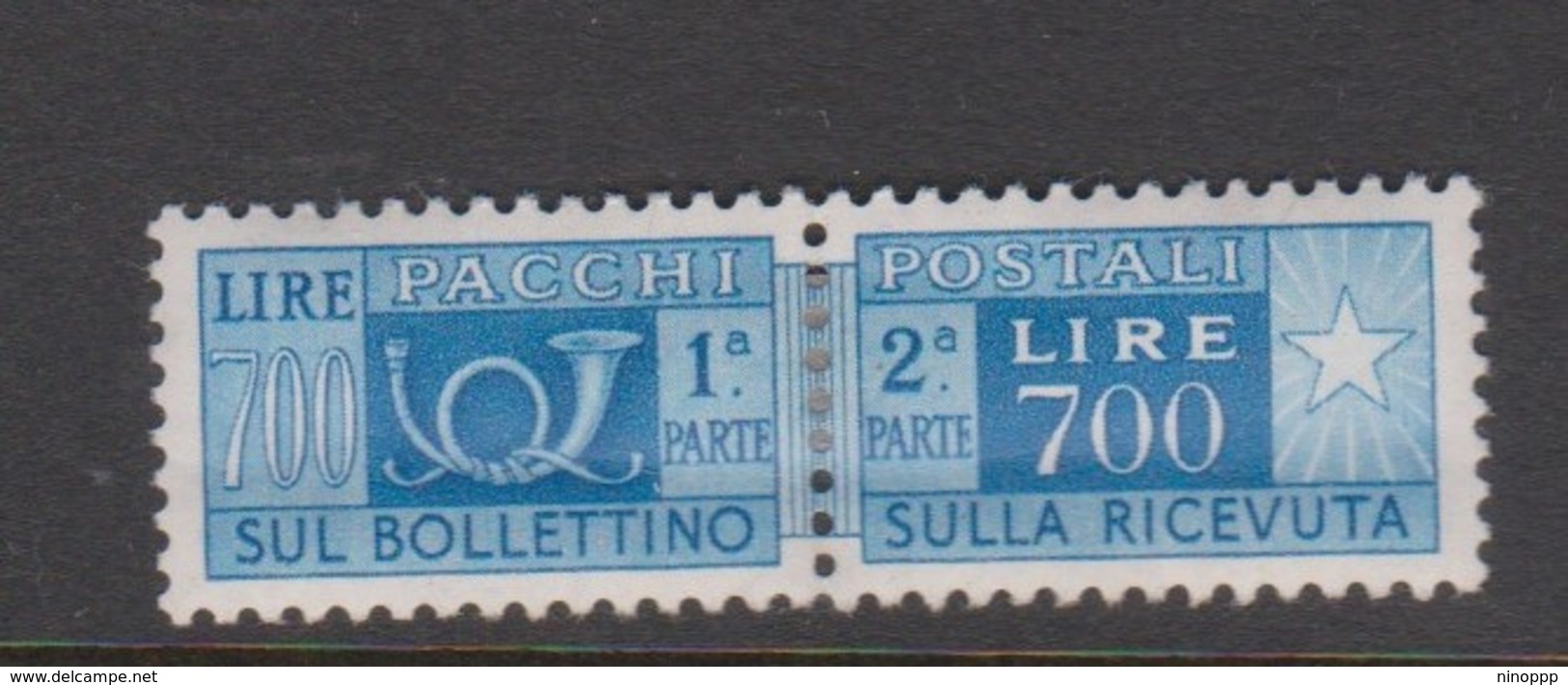 Italy PP 100 1955-79 Parcel Post  700 Lire Azur,mint  Hinged - Postal Parcels