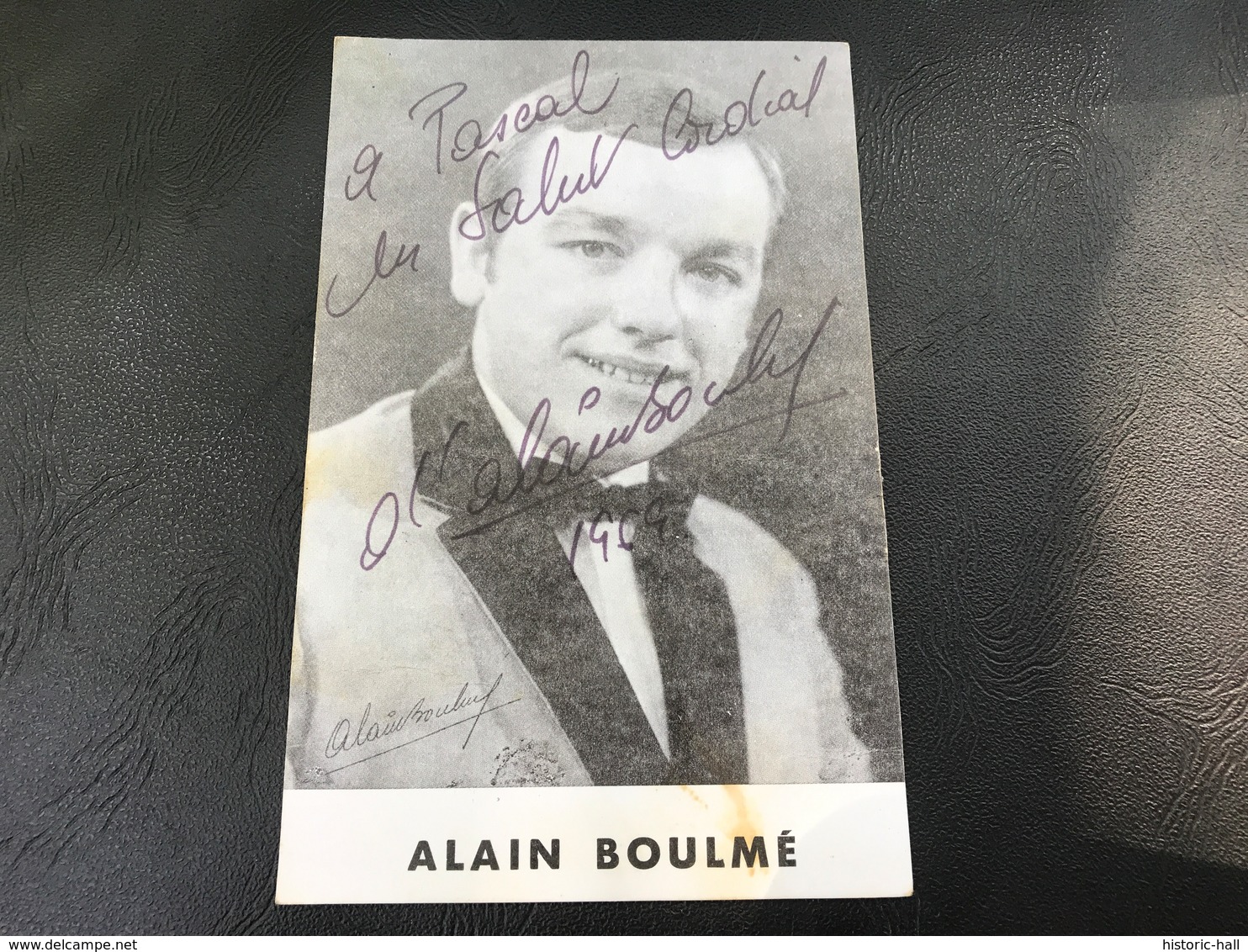 ALAIN BOULMÉ Dédicace - Autographes