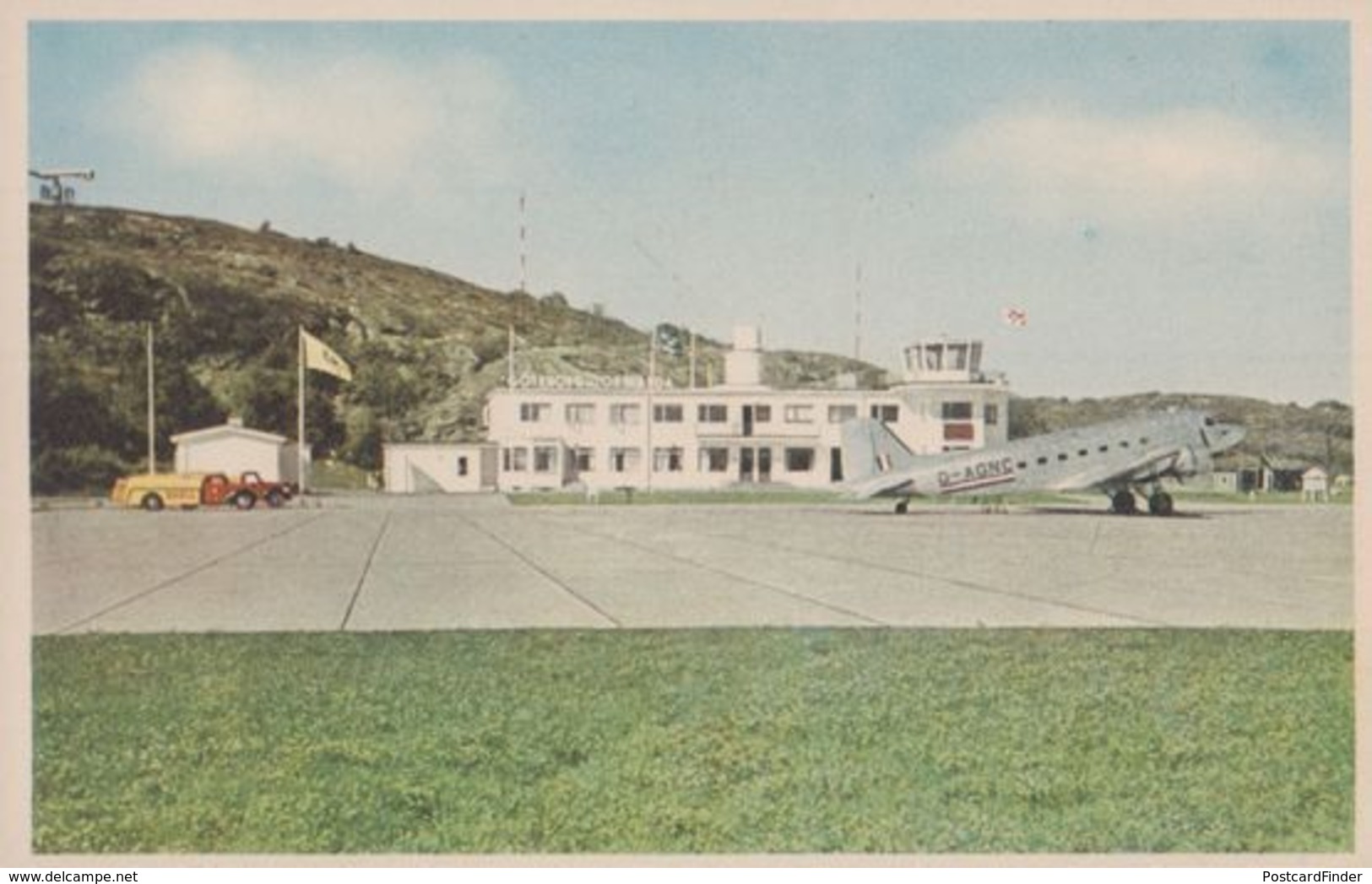 Goteborg Gothenborg Torslanda Flygfalt  Airport & Shell Lorry Swedish Postcard - Other & Unclassified