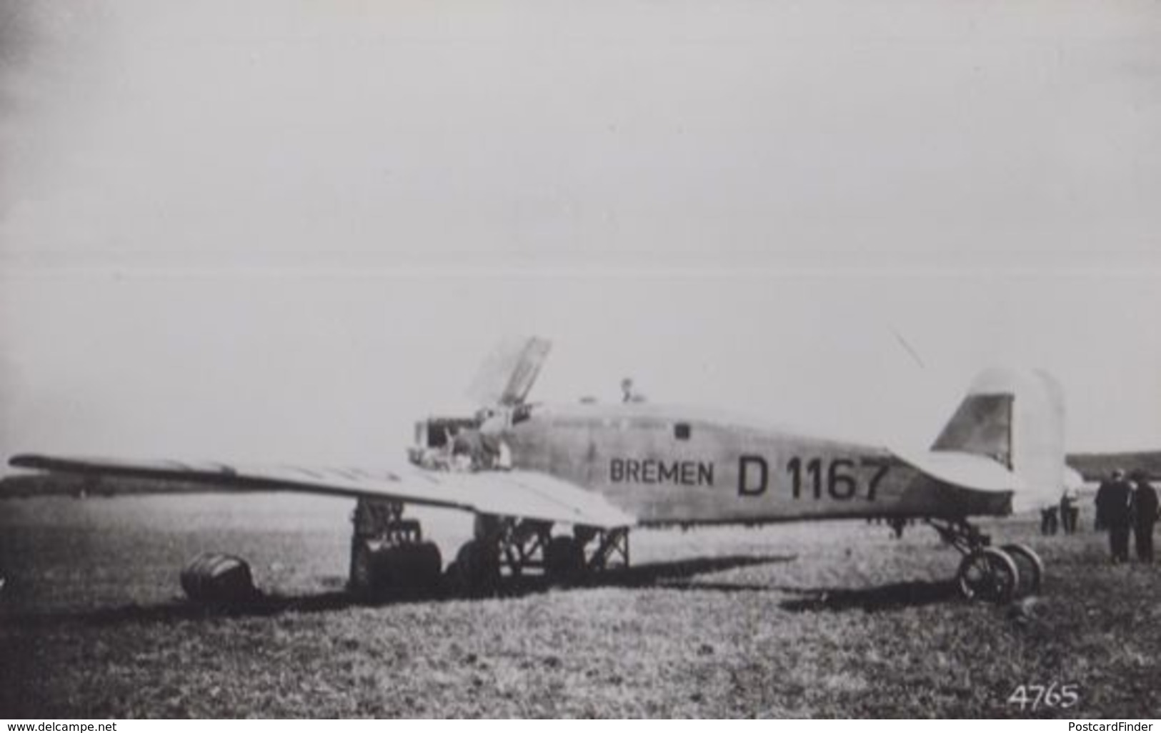 Junkers W33 Vintage German Plane Bremen D1167 Real Photo Postcard - Other & Unclassified