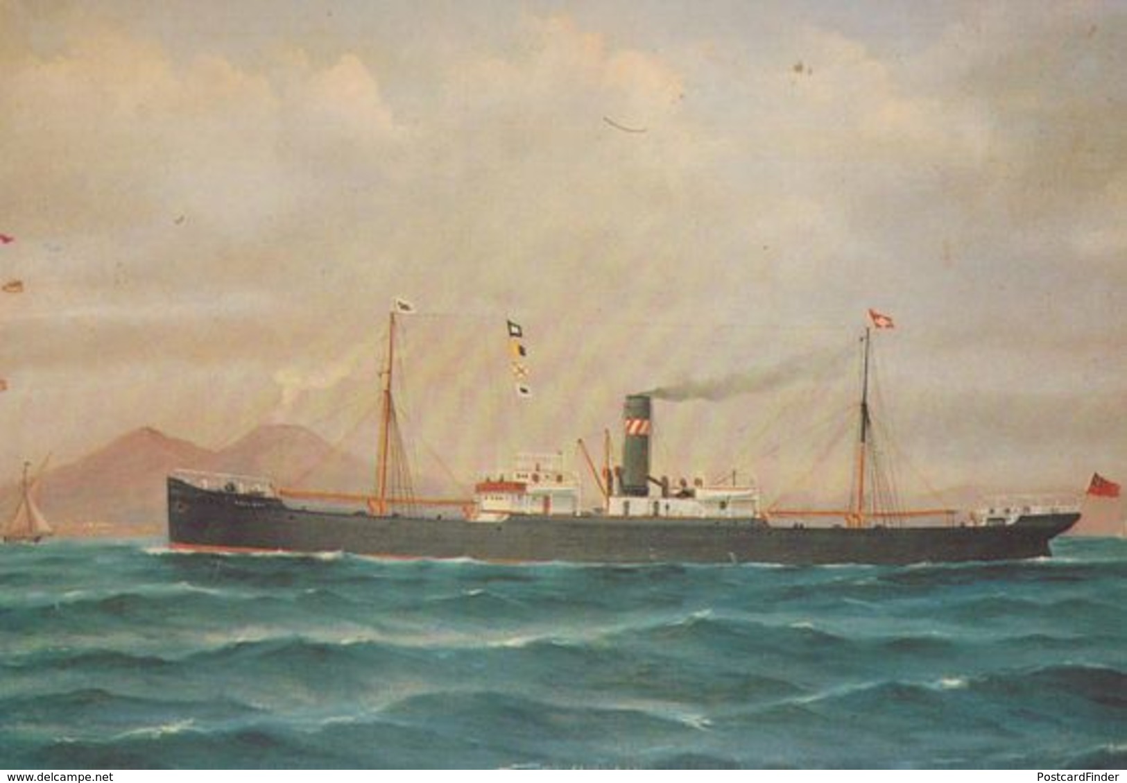 The Snowdon Charles Radcliffe Welsh Trawler Cruise Liner Ship Painting Postcard - Other & Unclassified