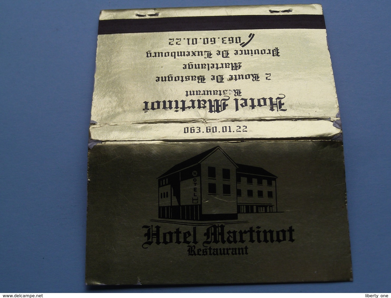 MARTELANGE Route De Bastogne Hotel MARTINOT Restaurant ( Universal Match St. Louis USA > Voir Photo ) ! - Matchboxes